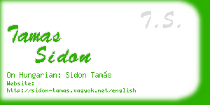 tamas sidon business card